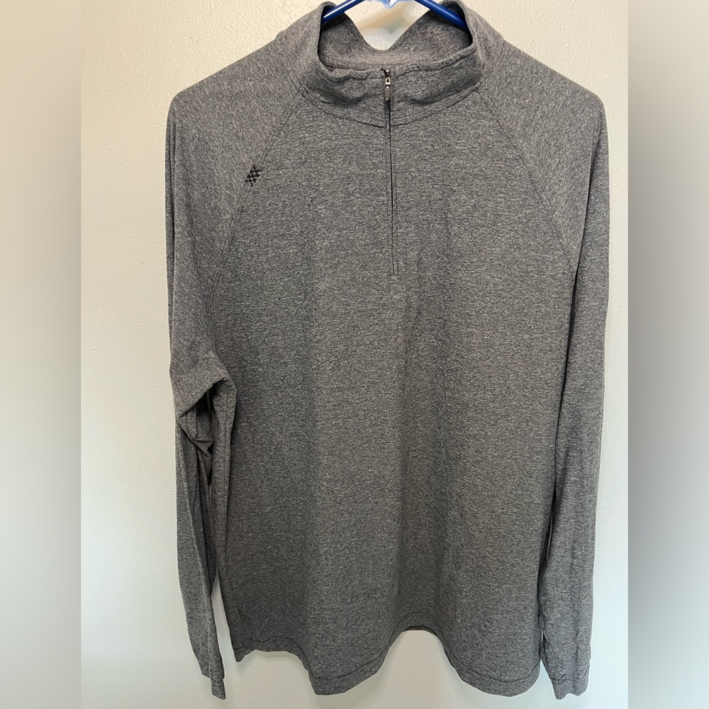 Men’s Rhône XL Long Sleeve Gray Quarter Zip Top